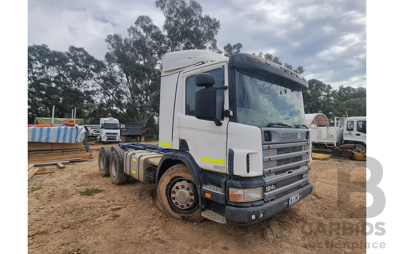 12/2003 Scania P124 6x4, 12L Diesel, Tipper Truck