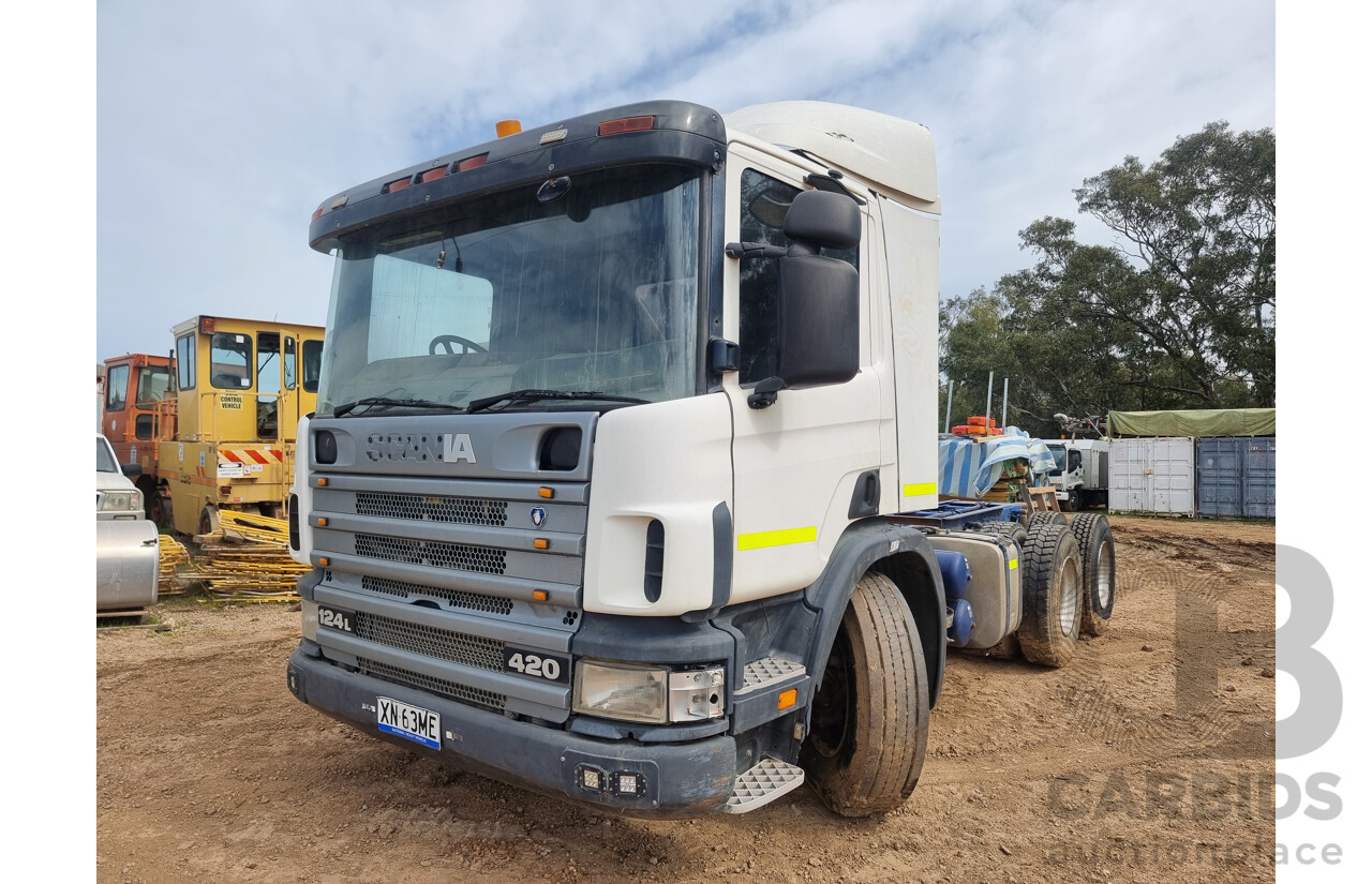 12/2003 Scania P124 6x4, 12L Diesel, Tipper Truck