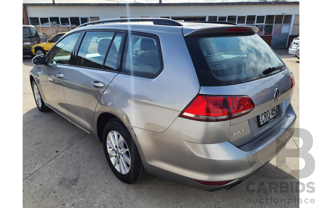 2/2014 Volkswagen Golf 90 TSI AU MY14 4d Wagon Silver 1.4L