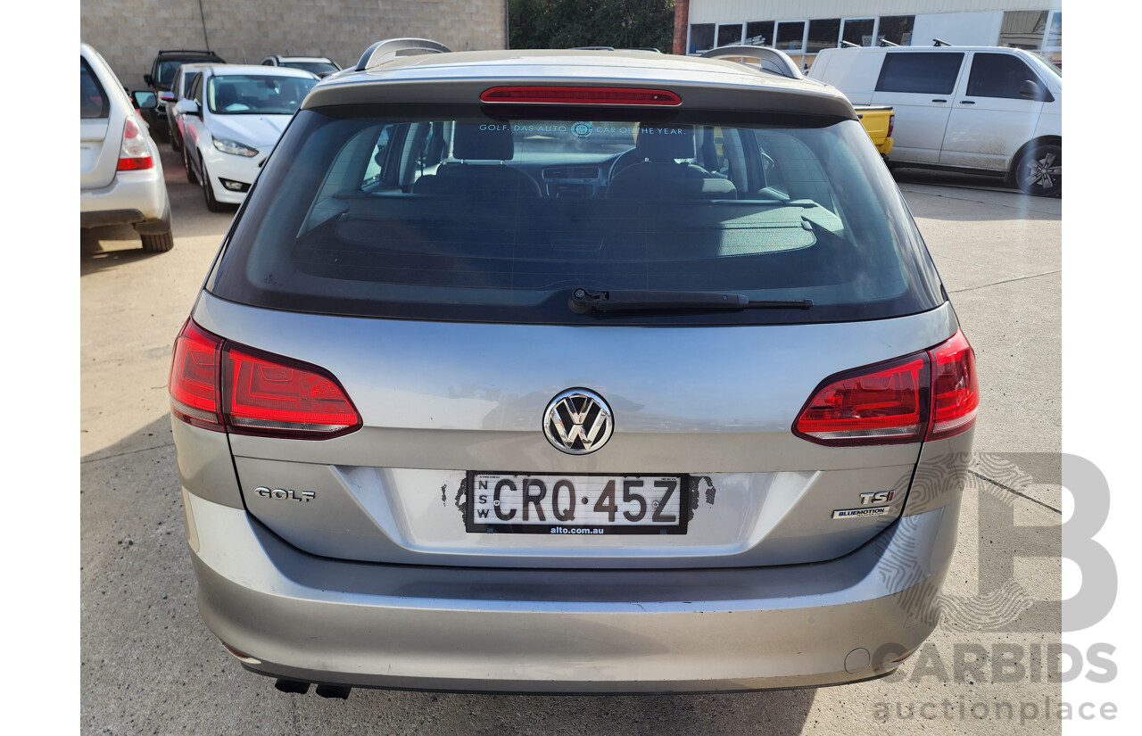 2/2014 Volkswagen Golf 90 TSI AU MY14 4d Wagon Silver 1.4L