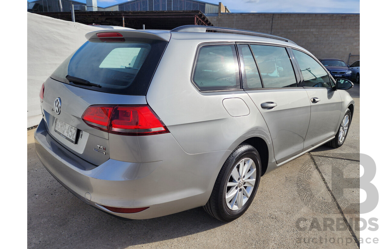 2/2014 Volkswagen Golf 90 TSI AU MY14 4d Wagon Silver 1.4L