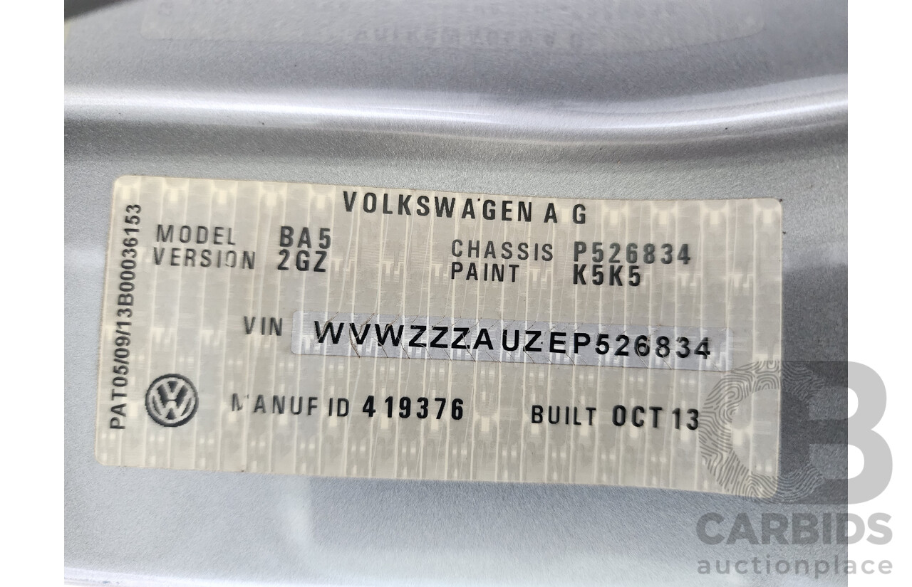 2/2014 Volkswagen Golf 90 TSI AU MY14 4d Wagon Silver 1.4L