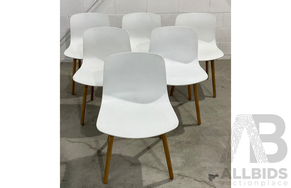 HAY About a Chair AAC12, White 2.0 - Lacquered Oak - Set of 6