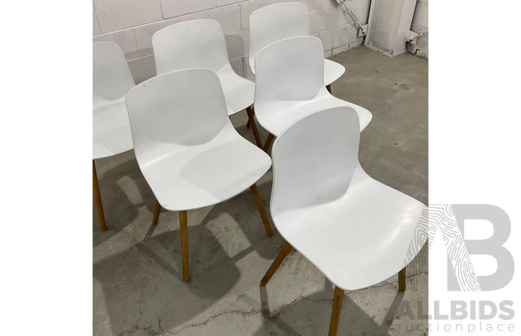HAY About a Chair AAC12, White 2.0 - Lacquered Oak - Set of 6