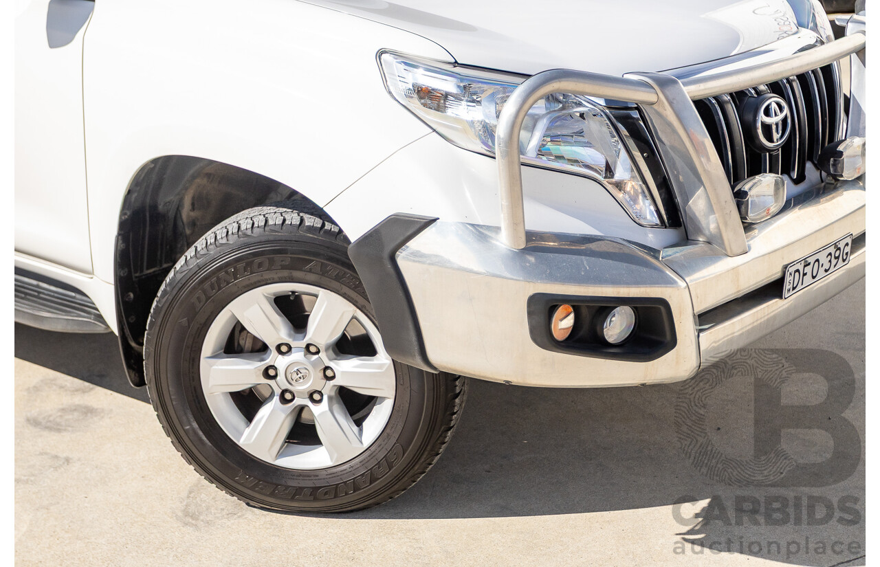 03/2016 Toyota Landcruiser PRADO GXL (4x4) GDJ150R MY16 4D Wagon White Turbo Diesel 2.8L - 7 Seats