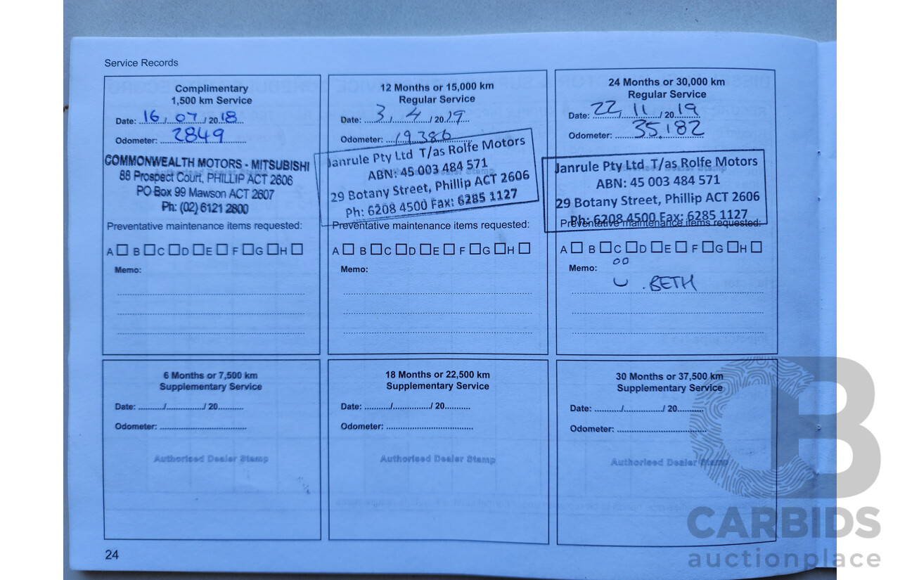 10/2017 Mitsubishi Outlander ES 7-seater (4x2) ZL MY18 4d Wagon Grey 2.4L