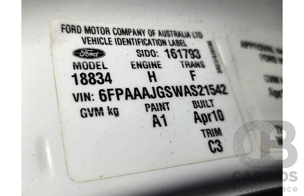 4/2010 Ford G6 Limited Edition FG 4d Sedan White 4.0L