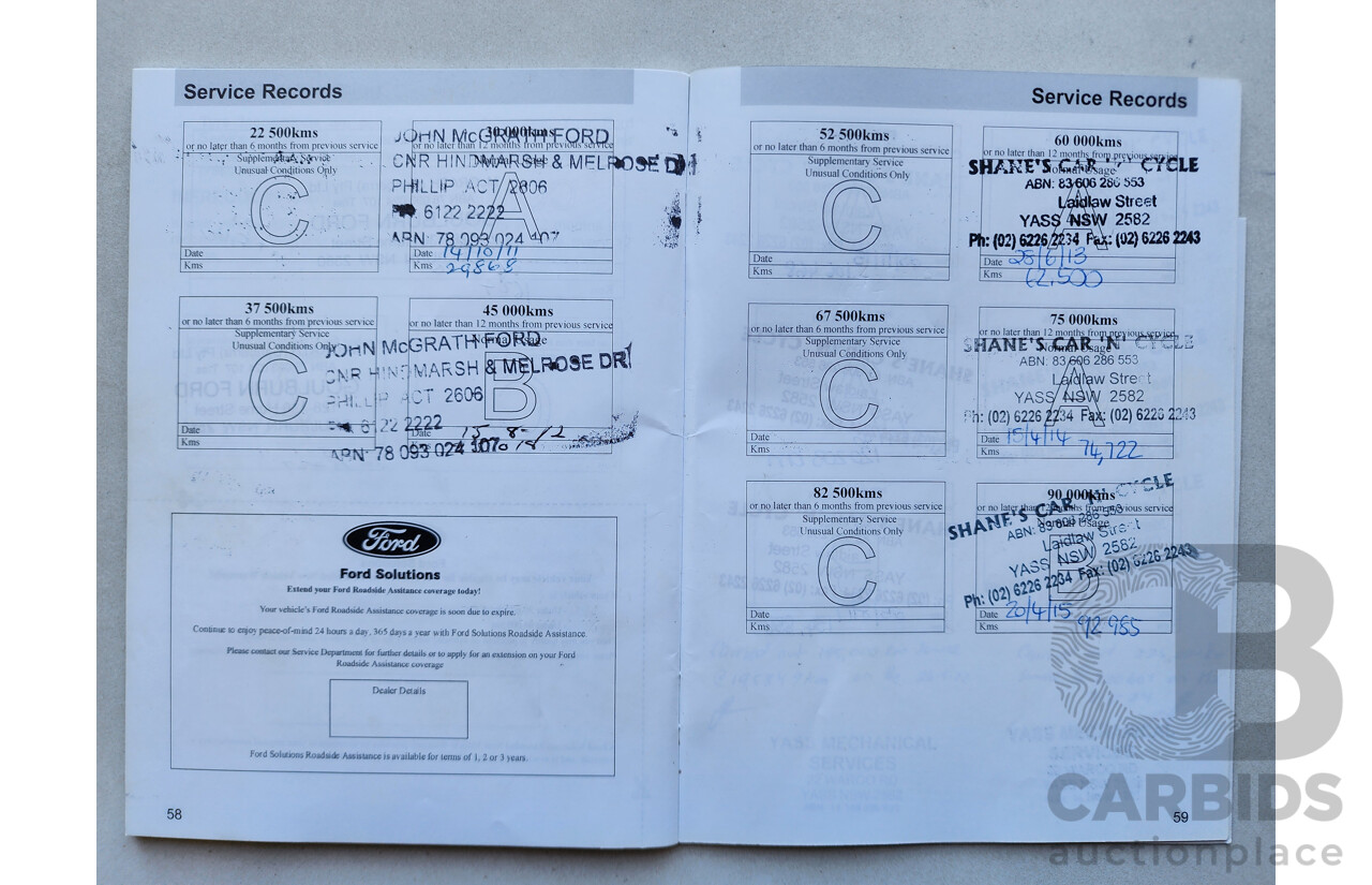 4/2010 Ford G6 Limited Edition FG 4d Sedan White 4.0L