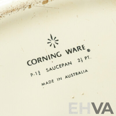 Assorted Job Lot - Ceramic Corning Ware, Glass Pie Dish, Enamel Floral Roasting Pan ETC