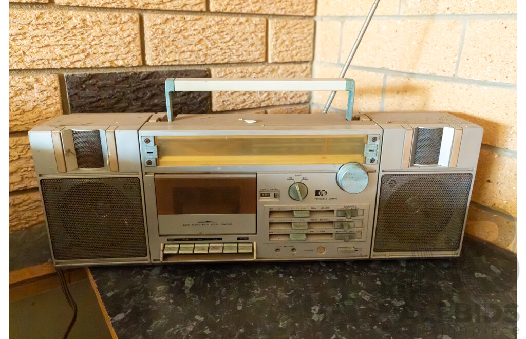 Quantity of 3 Vintage Radio Cassette Players