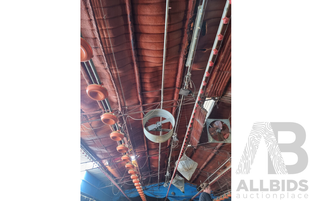 Quantity of 4 (100m) Poultry Shed Gamma Feeders & Watering Pulley Systems