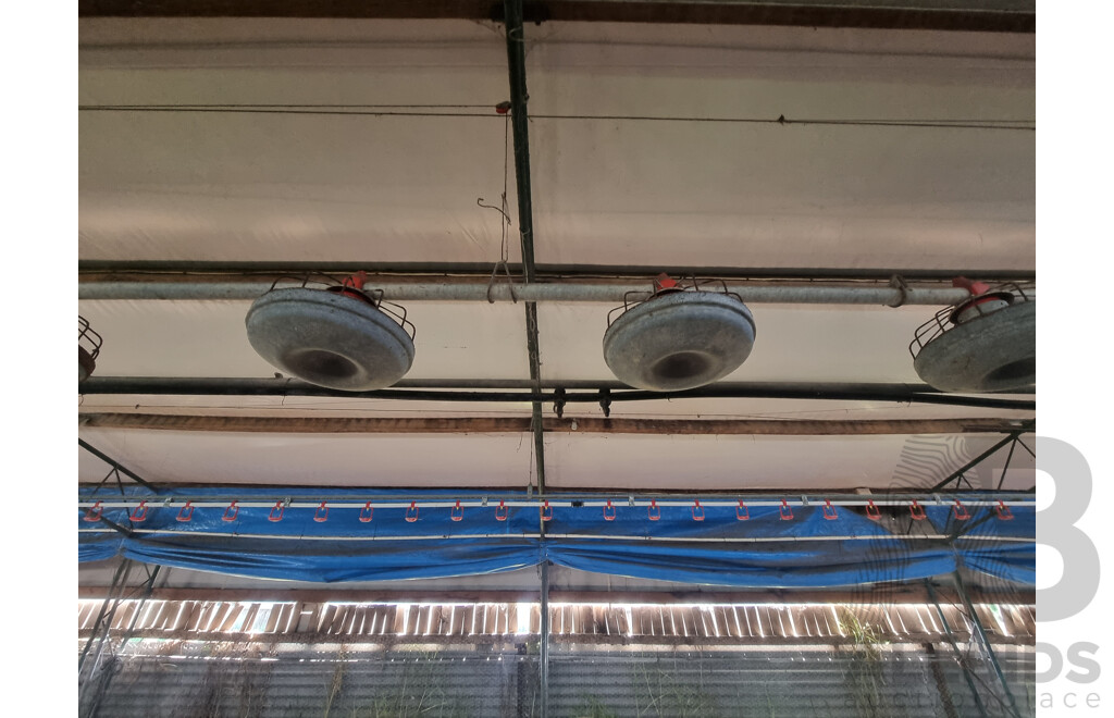 Quantity of 4 (100m) Poultry Shed Gamma Feeders & Watering Pulley Systems