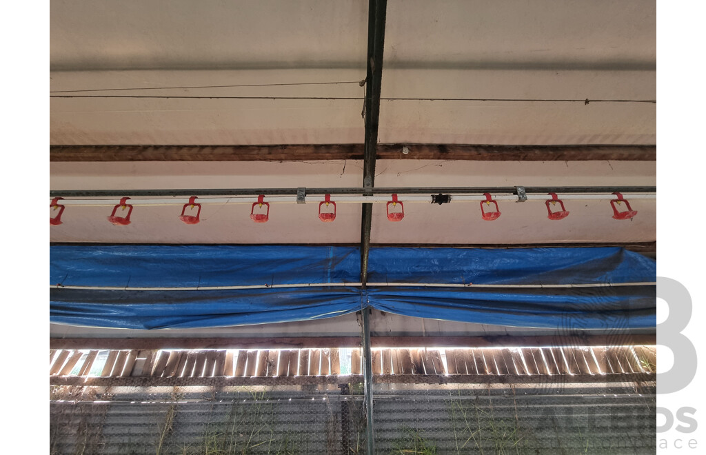 Quantity of 4 (100m) Poultry Shed Gamma Feeders & Watering Pulley Systems