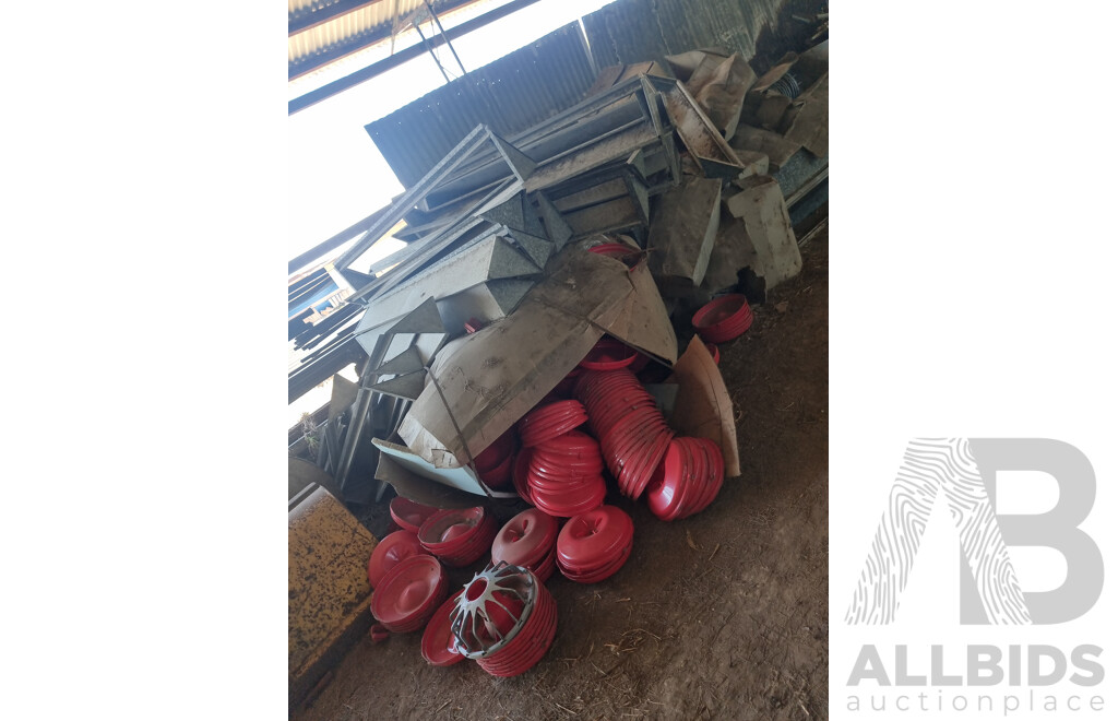 Quantity of 4 (100m) Poultry Shed Gamma Feeders & Watering Pulley Systems