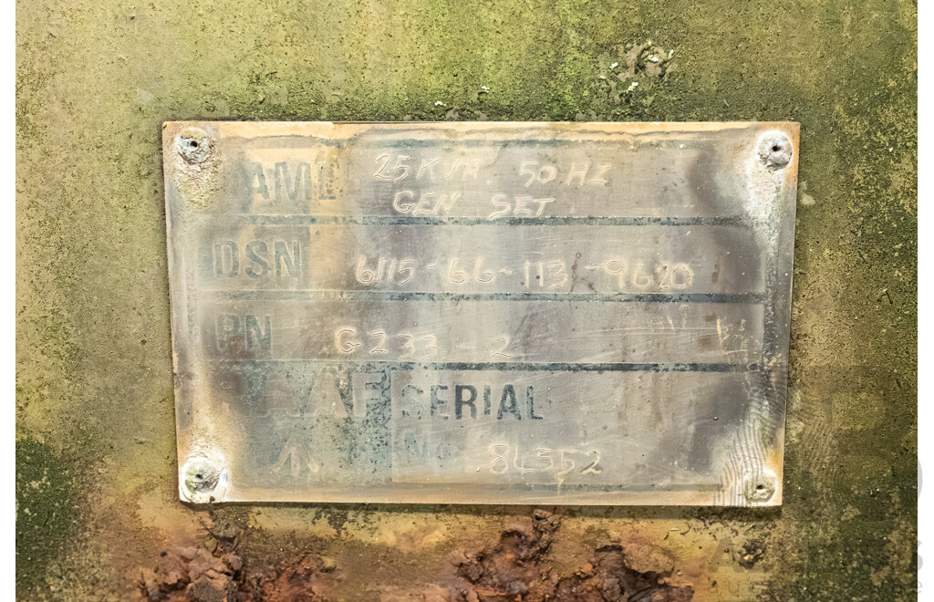 Dunlite Power Generate by RAAF Gen Set Diesel Generator