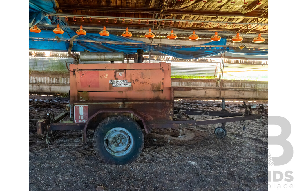 Lincoln Industrial Electric Welder on Trailer