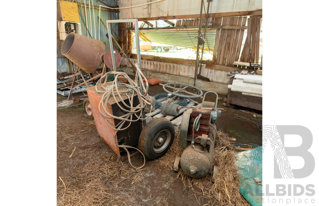 Assorted Job Lot - Gnif Cadet Single Phase Compressor and Murex A.C Welding Plant 400 Amp ETC