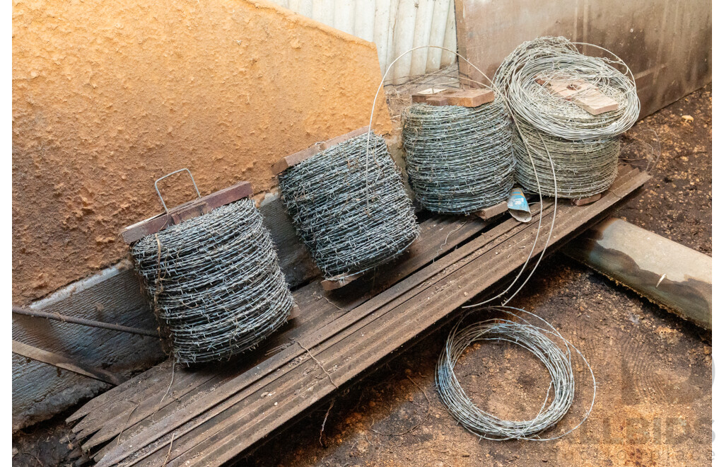 Quantity of Barbed Fencing Wire and Star Pickets ETC