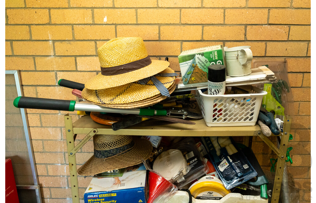 Contents & Shelf - Assorted Gardening & Painting Accessories ETC