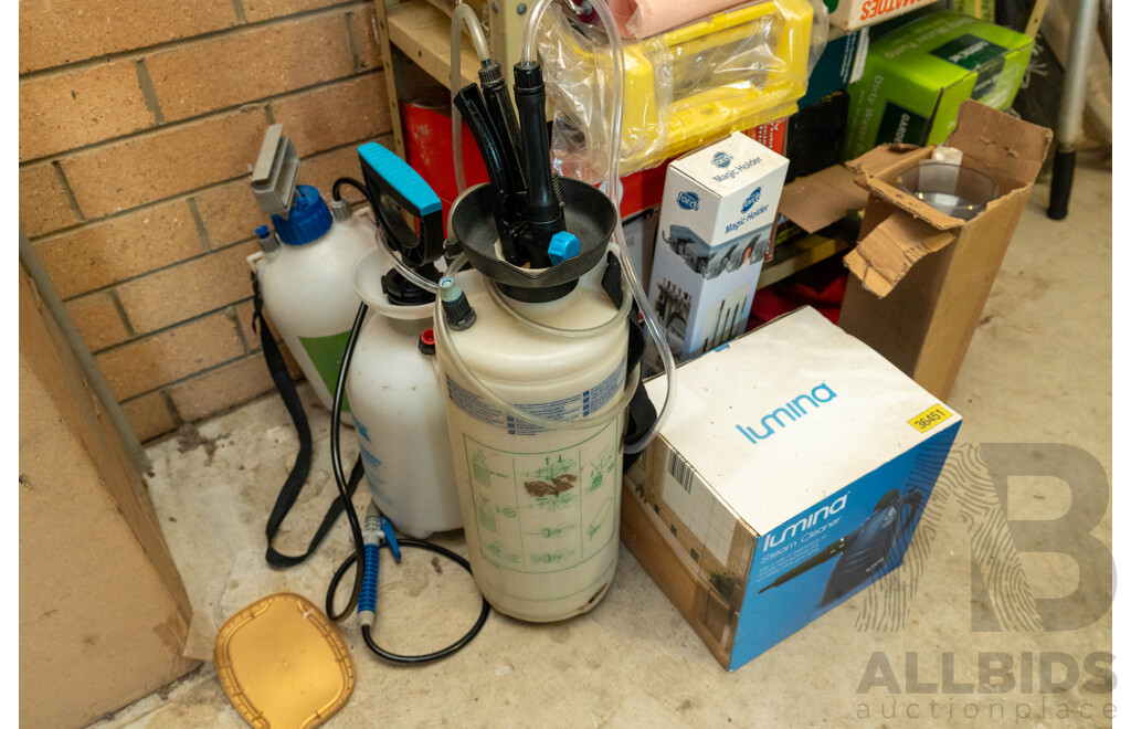 Contents & Shelf - Assorted Gardening & Painting Accessories ETC