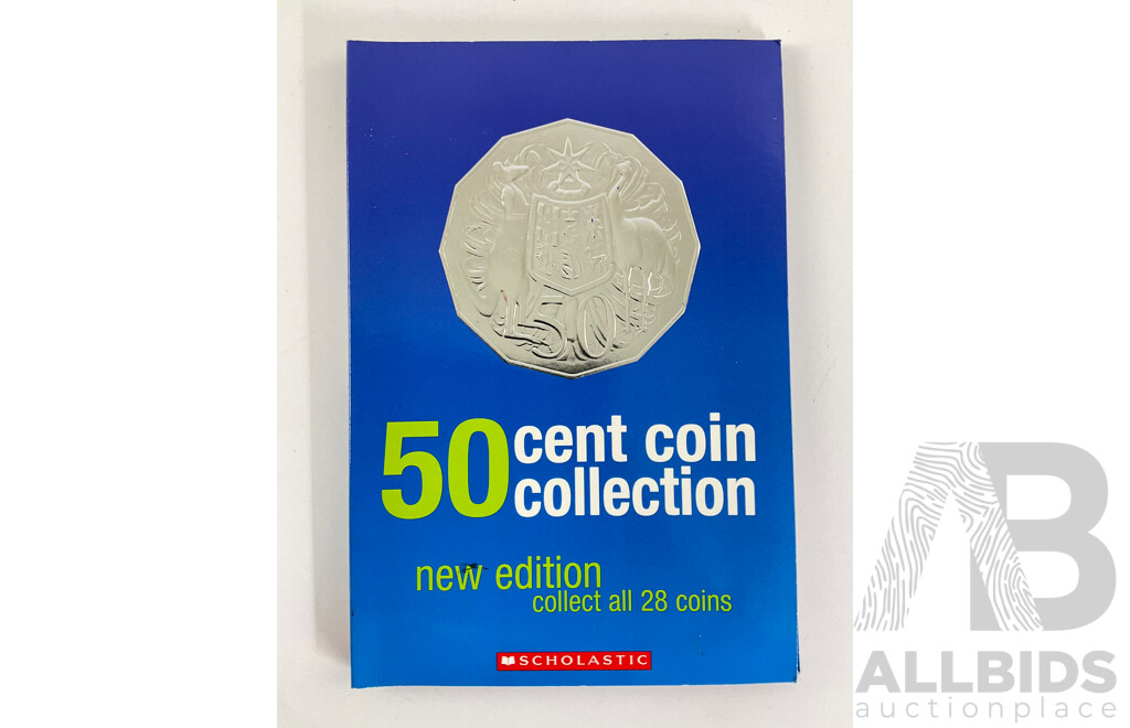 Australian Scholastic Fifty Cent Coin Collection and Folder