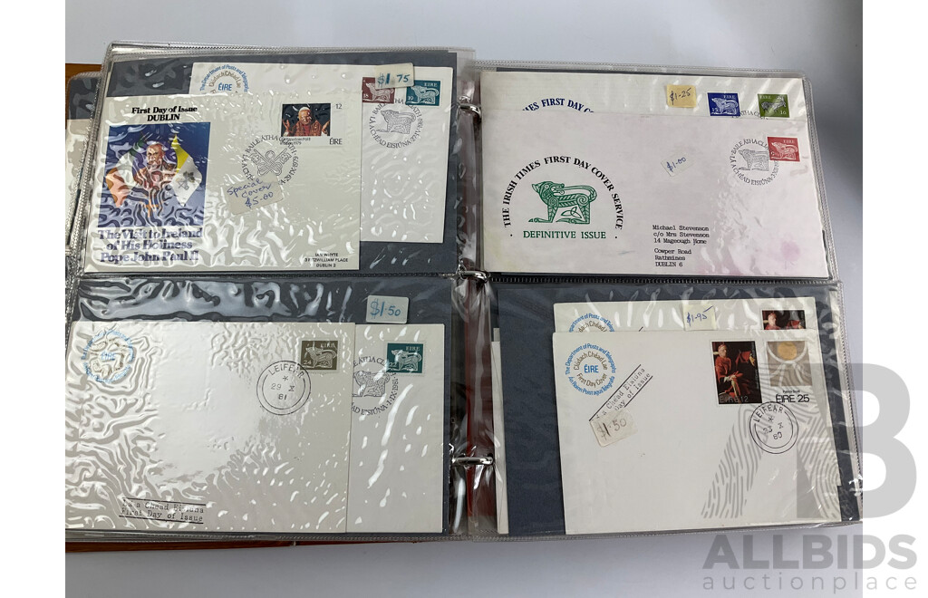 Three Albums of Vintage International First Day Covers Including United Nations, USA, Ireland, Yugoslavia, Poland, Examples Spanning 1940's to 1990's