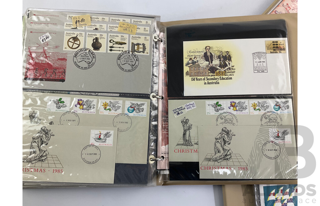 Three Albums of Australian First Day Covers, Including Years 1985, 1986, 1987