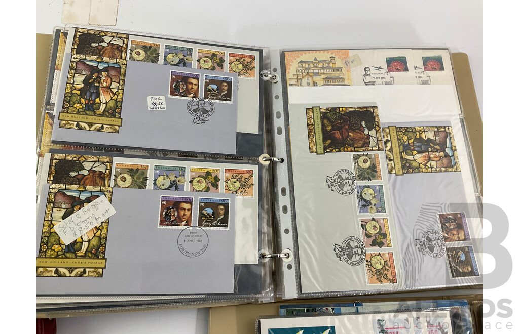 Three Albums of Australian First Day Covers, Including Years 1985, 1986, 1987