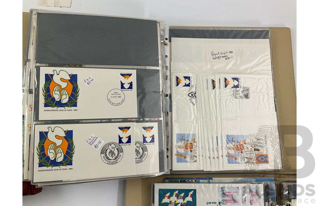 Three Albums of Australian First Day Covers, Including Years 1985, 1986, 1987