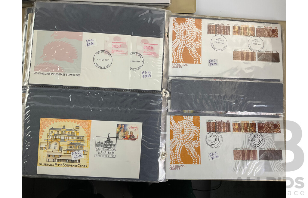 Three Albums of Australian First Day Covers, Including Years 1985, 1986, 1987