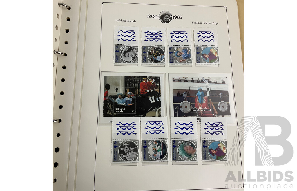 Collection of Commonwealth Countries Mint Stamps Commemorating 40th Anniversary of QE2 Accession, Queen Mother 85th Birthday, Prince Phillip 70th Birthday Including British Virgin Islands, British Indian Ocean Territory, Antigua...........