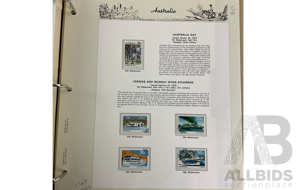 Australian Seven Seas Hingeless Stamp Album, Spanning Years 1979 to 1983