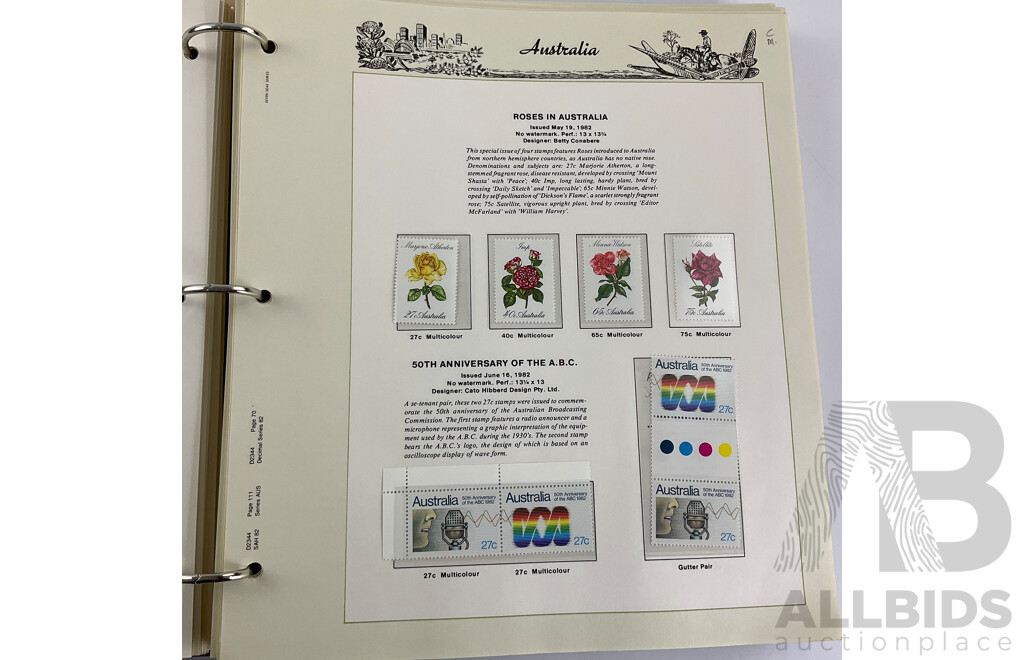 Australian Seven Seas Hingeless Stamp Album, Spanning Years 1979 to 1983