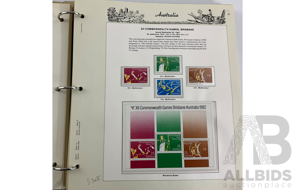 Australian Seven Seas Hingeless Stamp Album, Spanning Years 1979 to 1983