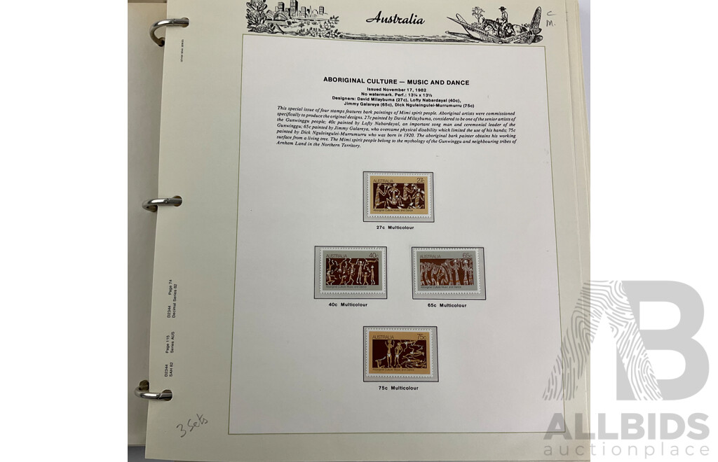 Australian Seven Seas Hingeless Stamp Album, Spanning Years 1979 to 1983