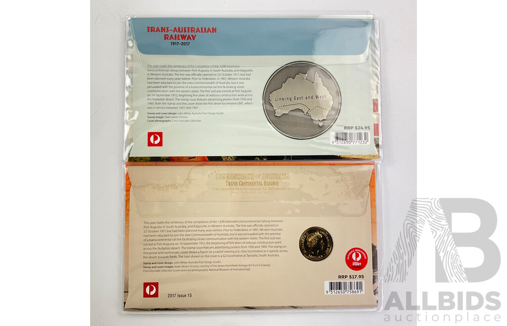 Australian 2017 Trans-Australian Railway PNC's 1917-2017