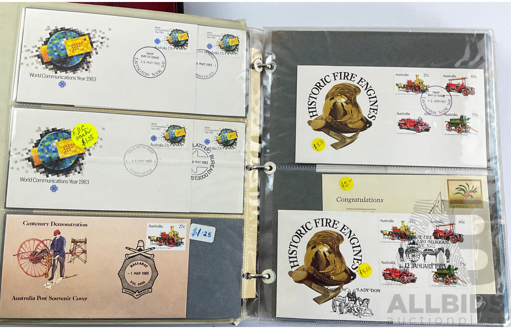 Two Albums of Australian First Day Covers, Examples Spanning 1983 - 1984 and 1997 - 1998
