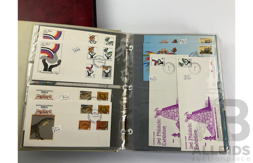 Two Albums of Australian First Day Covers, Examples Spanning 1983 - 1984 and 1997 - 1998