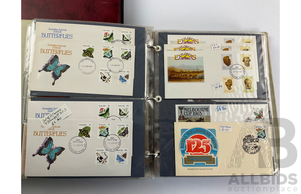 Two Albums of Australian First Day Covers, Examples Spanning 1983 - 1984 and 1997 - 1998