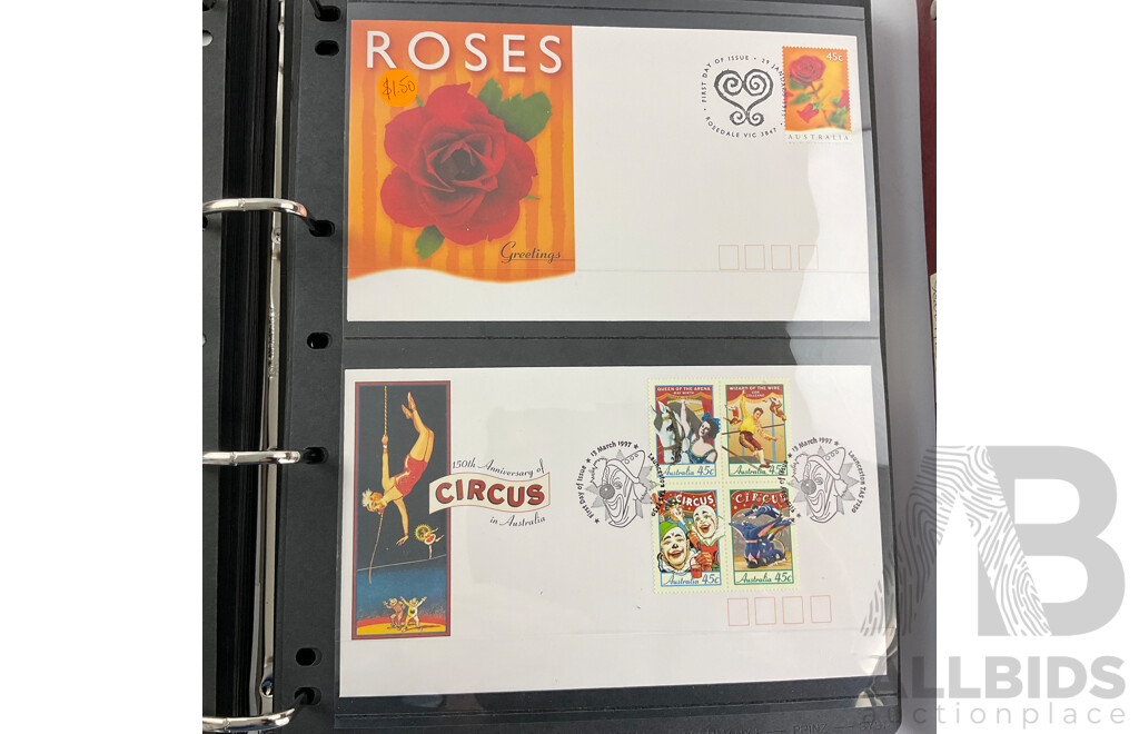 Two Albums of Australian First Day Covers, Examples Spanning 1983 - 1984 and 1997 - 1998