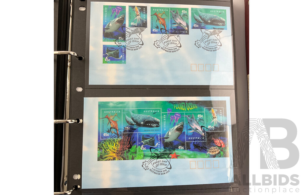 Two Albums of Australian First Day Covers, Examples Spanning 1983 - 1984 and 1997 - 1998