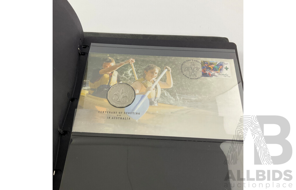 Album of Australian PNCs, Mint Stamp, Blocks Mini Sheets and First Day Covers Including Trans Australian Railway, Royal Christening/Wedding, Sir Douglas Mawson, National Service, Australia Remembers and More