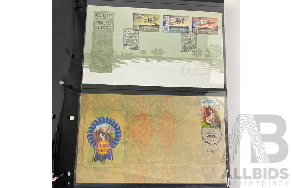 Album of Australian PNCs, Mint Stamp, Blocks Mini Sheets and First Day Covers Including Trans Australian Railway, Royal Christening/Wedding, Sir Douglas Mawson, National Service, Australia Remembers and More