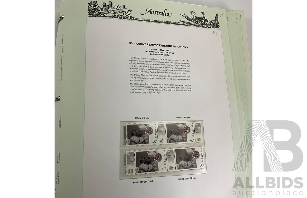 Australian Seven Seas 1993 to 1995 Mint Stamp Album