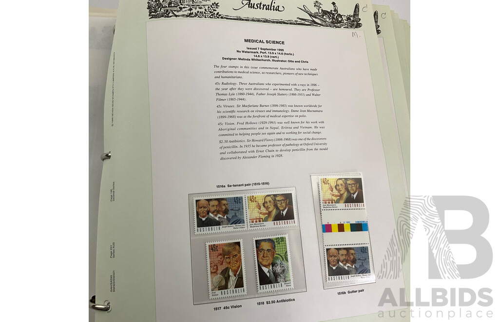 Australian Seven Seas 1993 to 1995 Mint Stamp Album