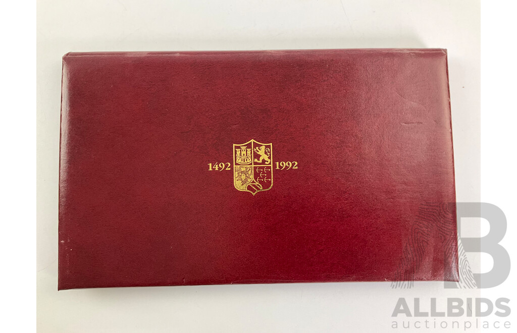 USA Franklin Mint 1992 Official Discovery of America 500th Anniversary Limited Edition Coin and Stamp Pack