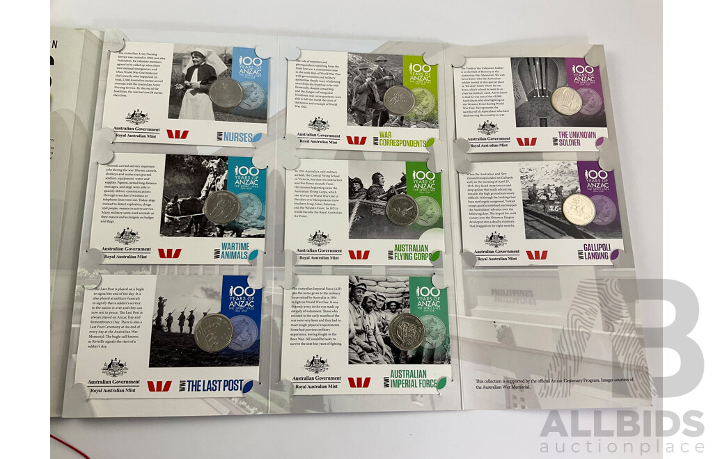Australian RAM 2015 Anzacs Remembered Fourteen Coin Set