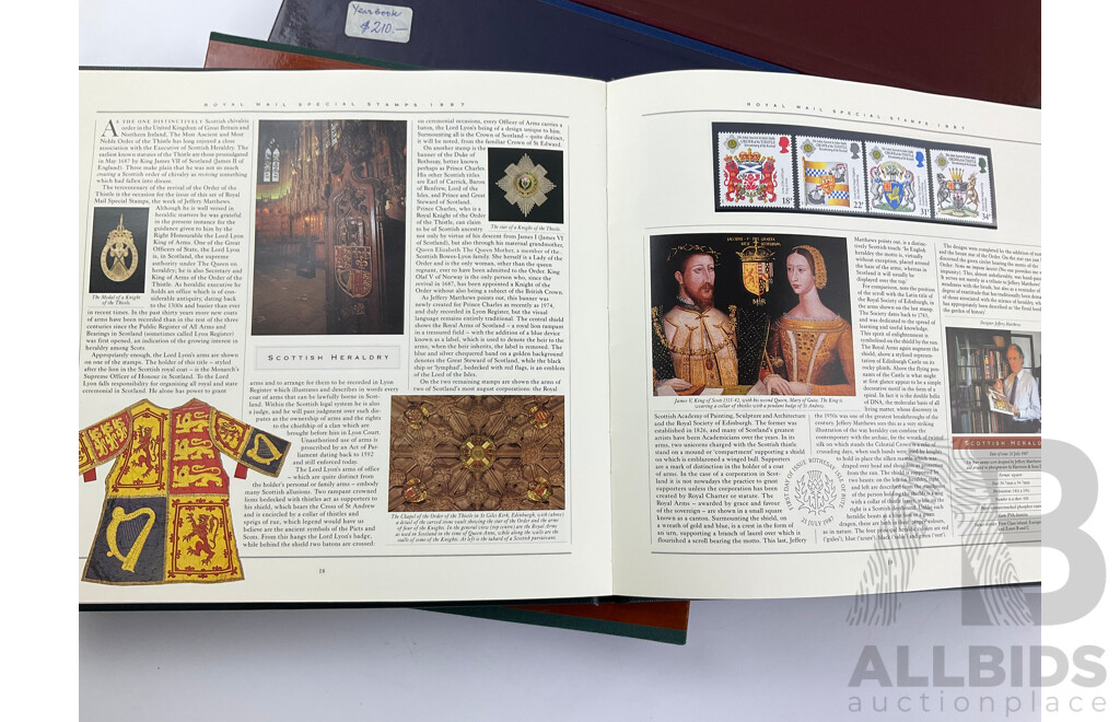 United Kingdom Royal Mail Special Stamps Sets 1985, 1986, 1987