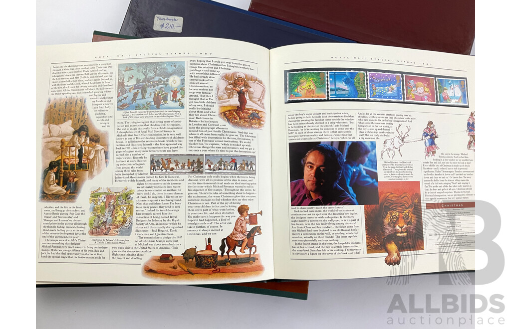 United Kingdom Royal Mail Special Stamps Sets 1985, 1986, 1987