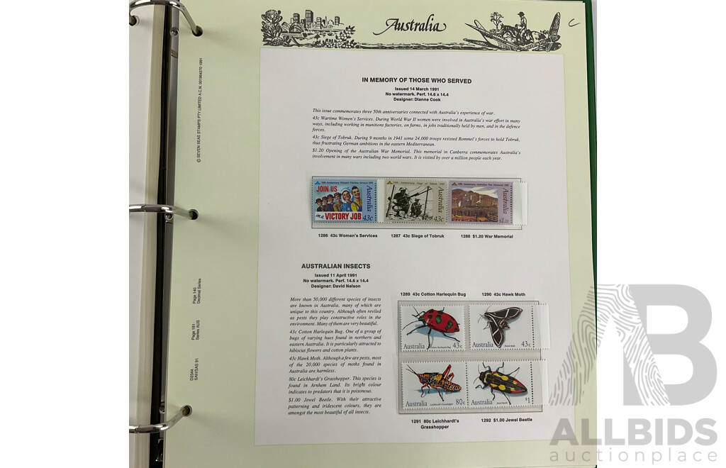Australian Seven Seas 1991/92 Mint Stamp Album